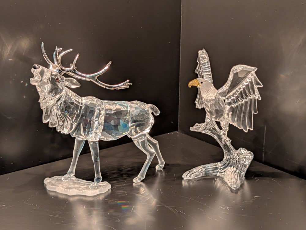 Swarovski Crystal Elk & Bald Eagle Figures (1 of 9)