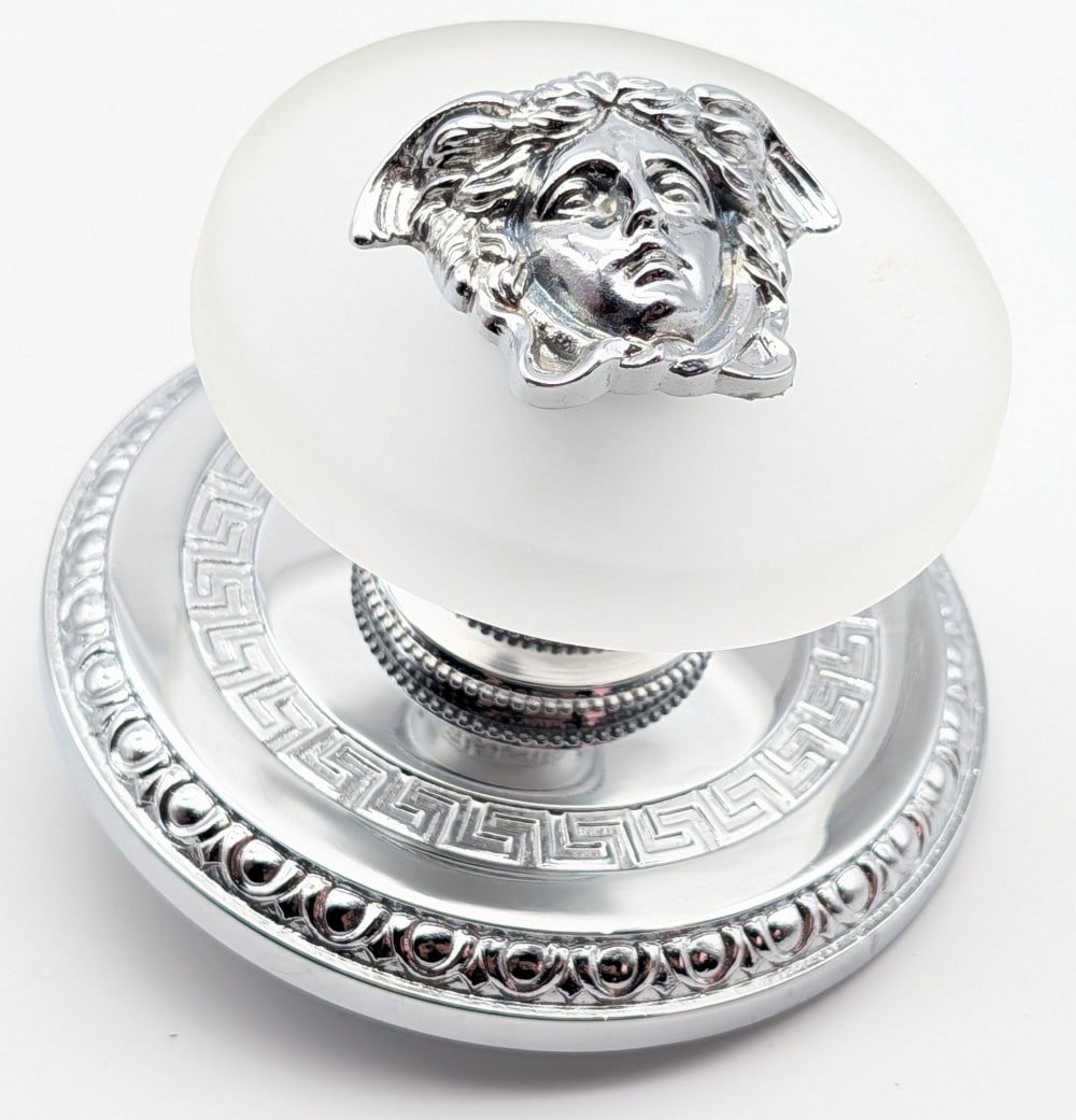 Versace Fogged Glass Platinum Palladium Towel Holder (1 of 4)