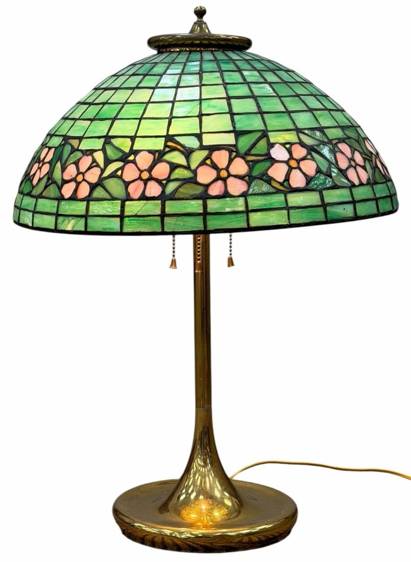 Handel Floral Stained Glass Table Lamp (1 of 5)
