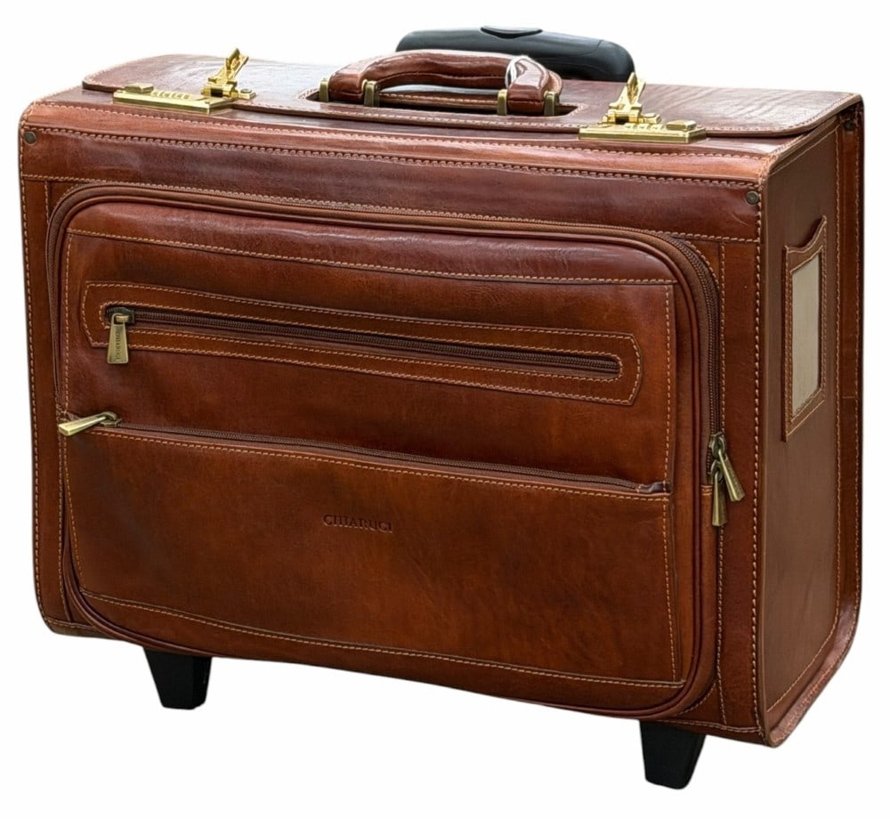 Chiarugi Leather Wheeled Pilot Briefcase (1 of 5)