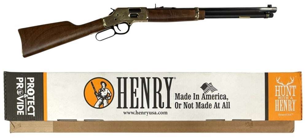 Henry S.A.S.S. Tribute Big Boy .357MAG/.38 SPL. Lever Action Rifle: Henry S.A.S.S. Tribute Big Boy .357MAG/.38 SPL. Lever Action Rifle. The Henry S.A.S.S. Tribute Big Boy .357MAG/.38 SPL. Lever Action Rifle is in preowned NIB condition. The octagon barrel measures 20 