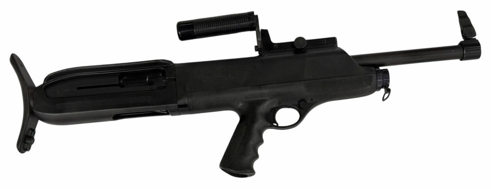 High Standard Model 10 Series B .12 Ga Semi Automatic Police Shotgun: High Standard Model 10 Series B .12 Ga Semi Automatic Police Shotgun.? The vintage High Standard model 10 series B .12 Ga Police Shotgun is in very nice used condition.? Barrel measures 18 inches in l