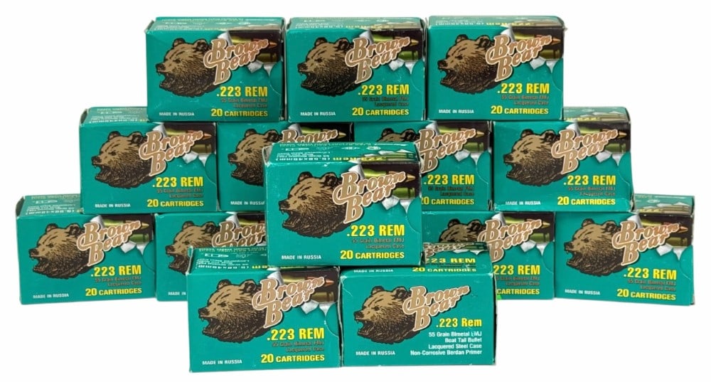 300 Rounds of Brown Bear .223 Remington Ammunition (1 of 3)