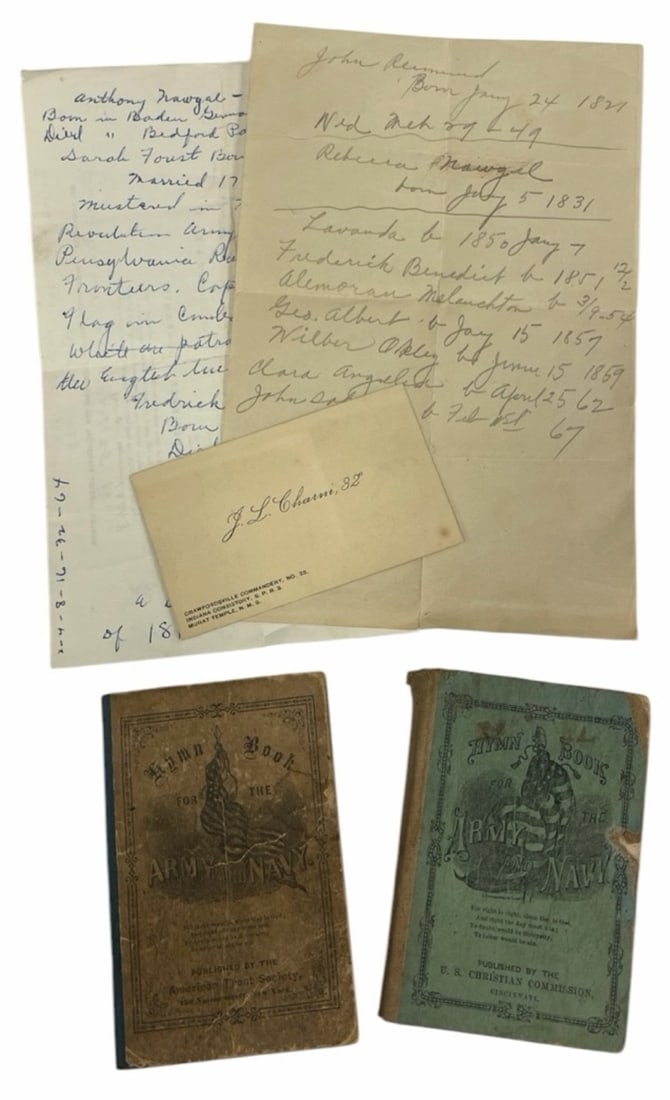ID'D 2 US Civil War Soldier Hymn Books (1 of 8)