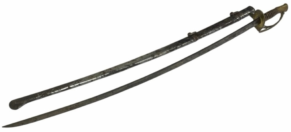 Civil War Cavalry Style Saber Sword with Scabbard (1 of 7)