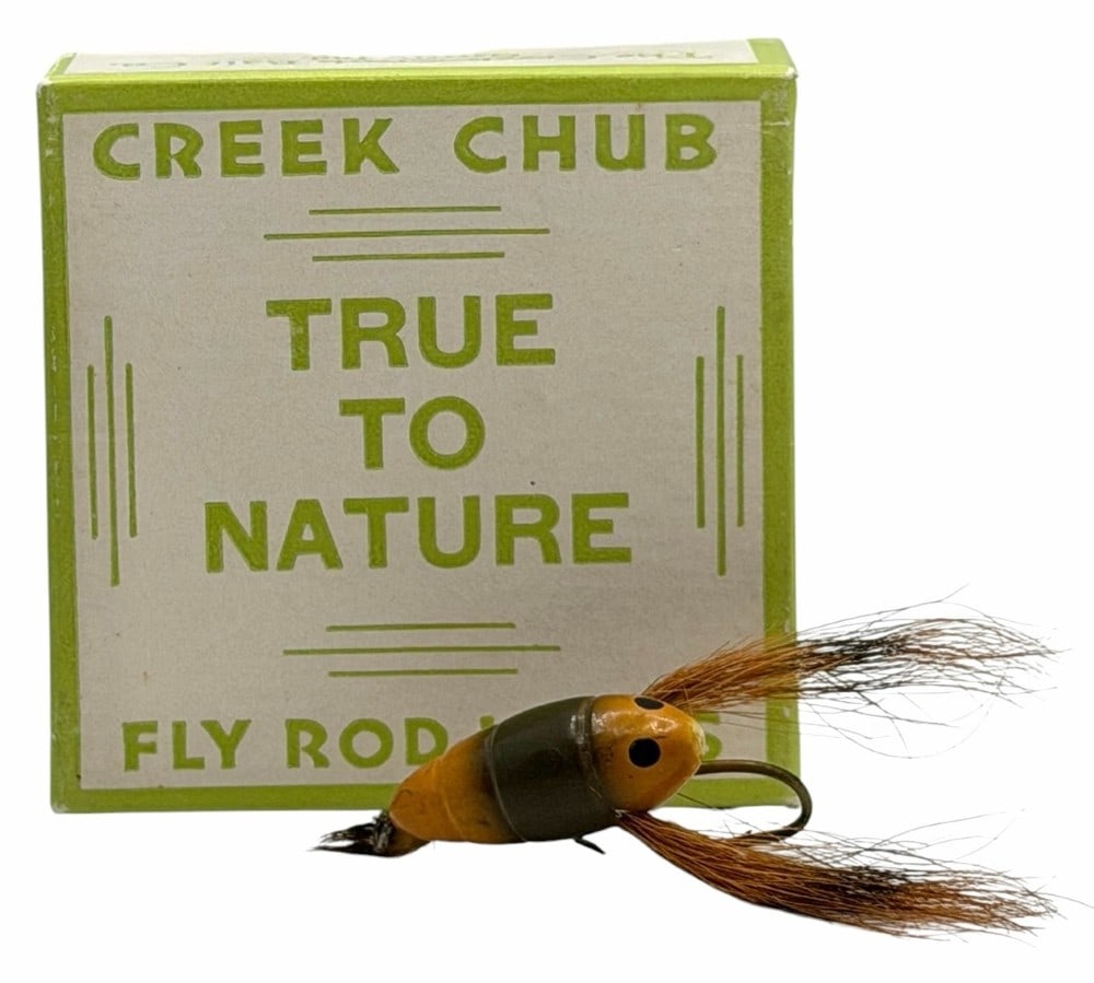 Creek Chub Fly Rod Crawdad No. F51 Tan Crab Wooden Fishing Lure w/Box (1 of 2)