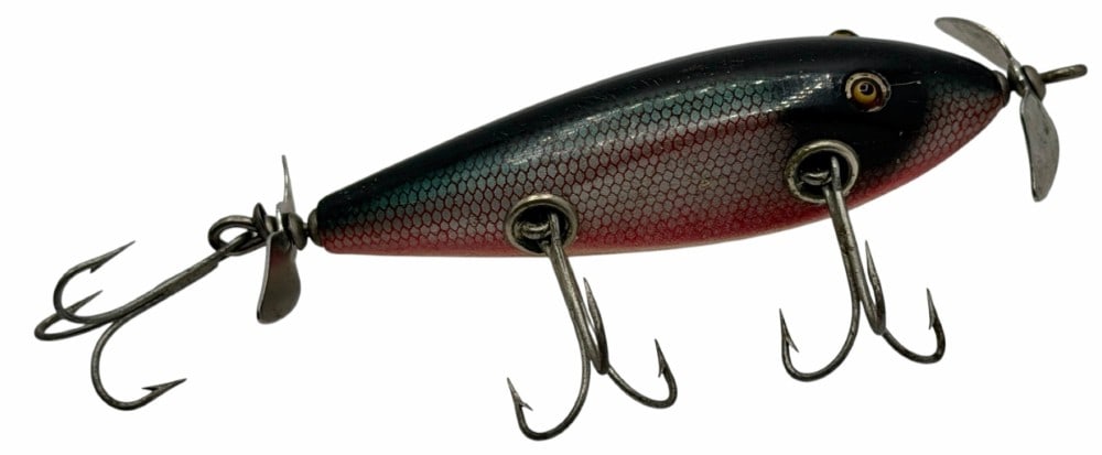 Creek Chub Injured Minnow No. 1505 Dace Glass Eyes Wooden Lure: Creek Chub Injured Minnow No. 1505 Dace Glass Eyes Wooden Lure