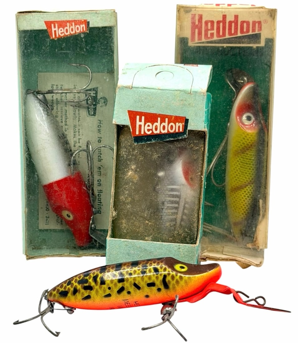 (4) Vintage Heddon Fishing Lures (1 of 5)