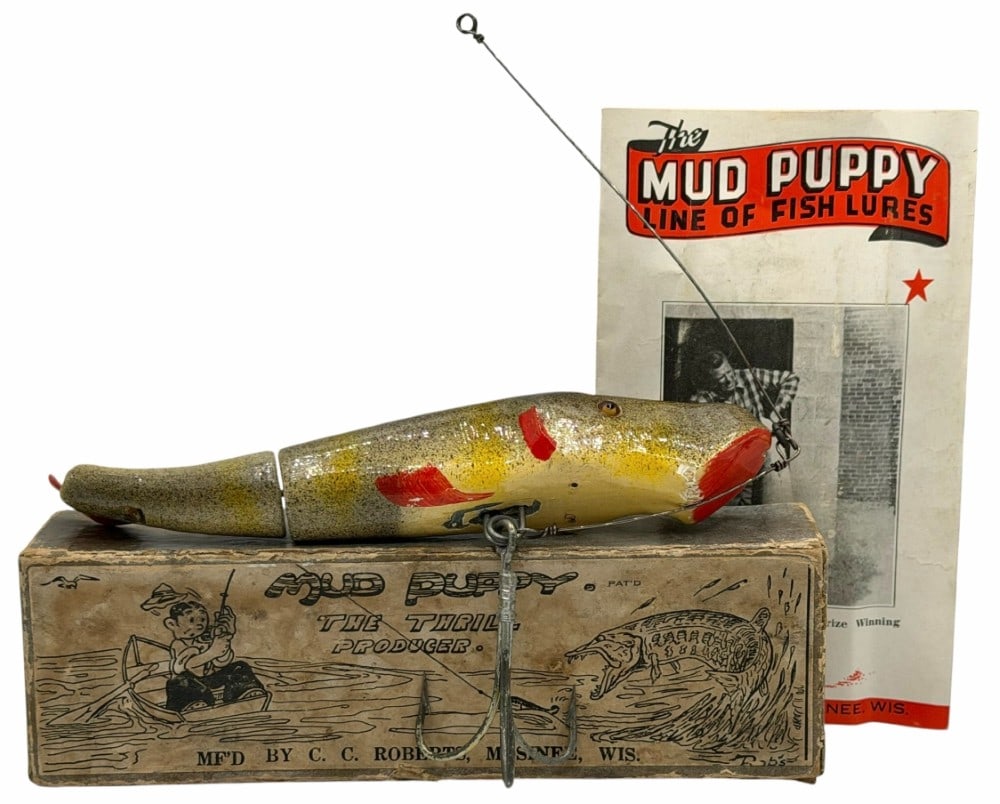 C.C. Roberts Mosinee, WI Mud Puppy Lure w/Box and Insert (1 of 6)