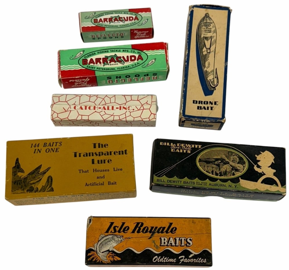 (7) Assortment of Vintage Fishing Lure Boxes (1 of 3)
