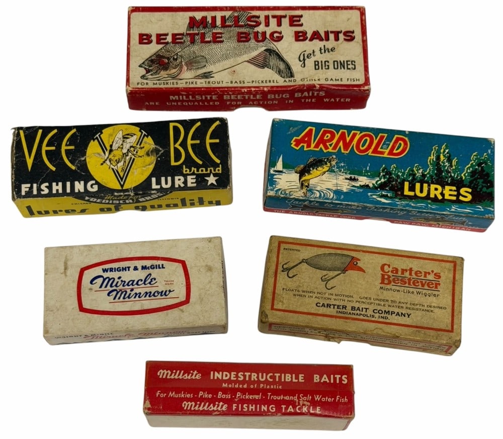 (6) Assortment of Vintage Fishing Lure Boxes (1 of 4)
