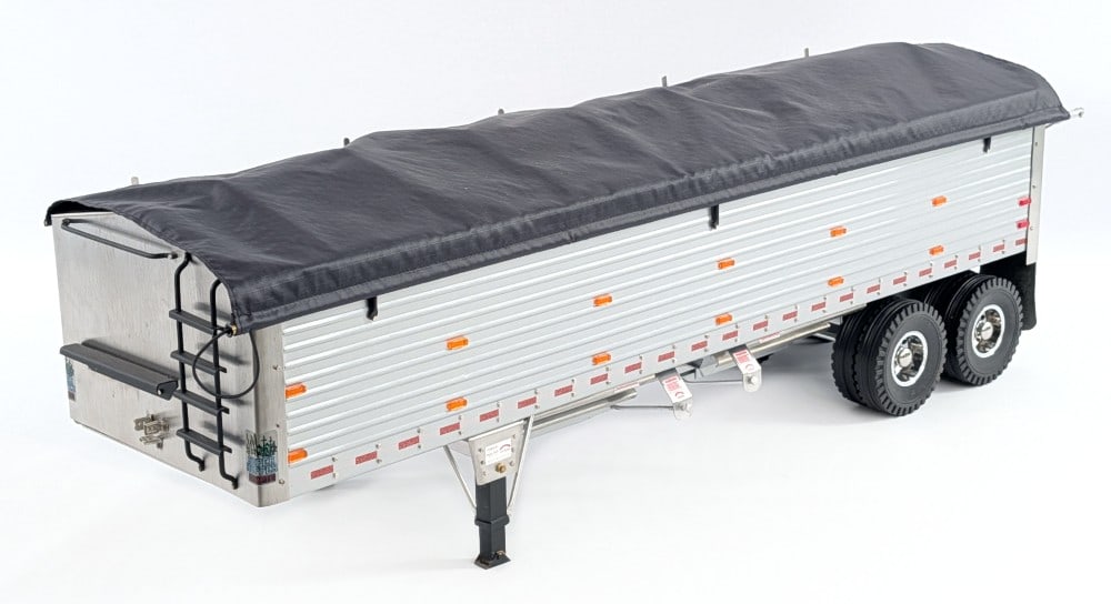 M&J Custom Grain Hopper Trailer: M and J custom grain hopper trailer. A limited production run by M and J serialized #12 of only 14 made. A very high quality custom truck that features great authentic detail. Displays well with