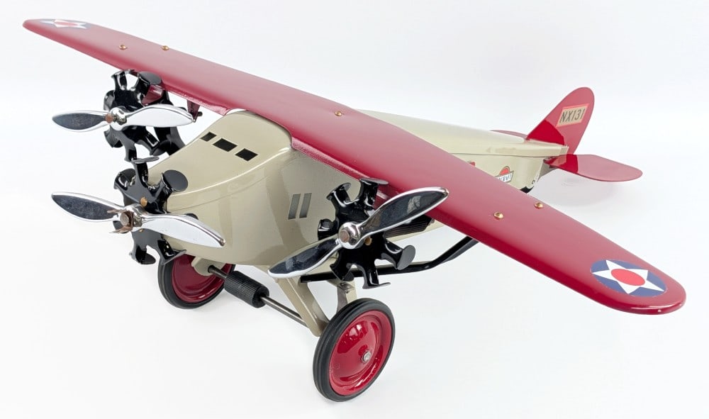 Restored Steelcraft Boycraft Airplane: Restored Steelcraft Boycraft airplane. The plane has a very nice restoration overall. The wings have some paint chips and rub marks, but overall very good condition. Wingspan measures approximately 27