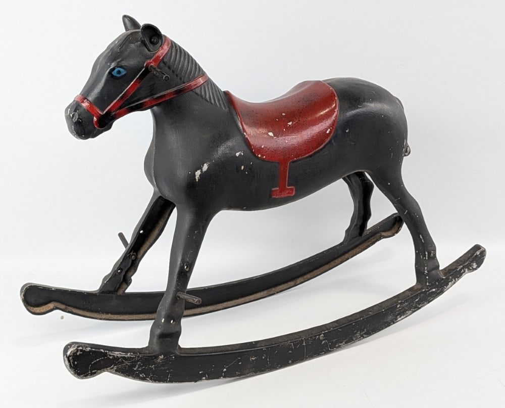 Vintage Cast Metal Rocking Horse (1 of 7)