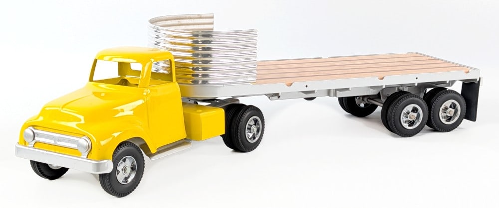 Custom Tonka Truck with Flatbed Trailer (1 of 6)