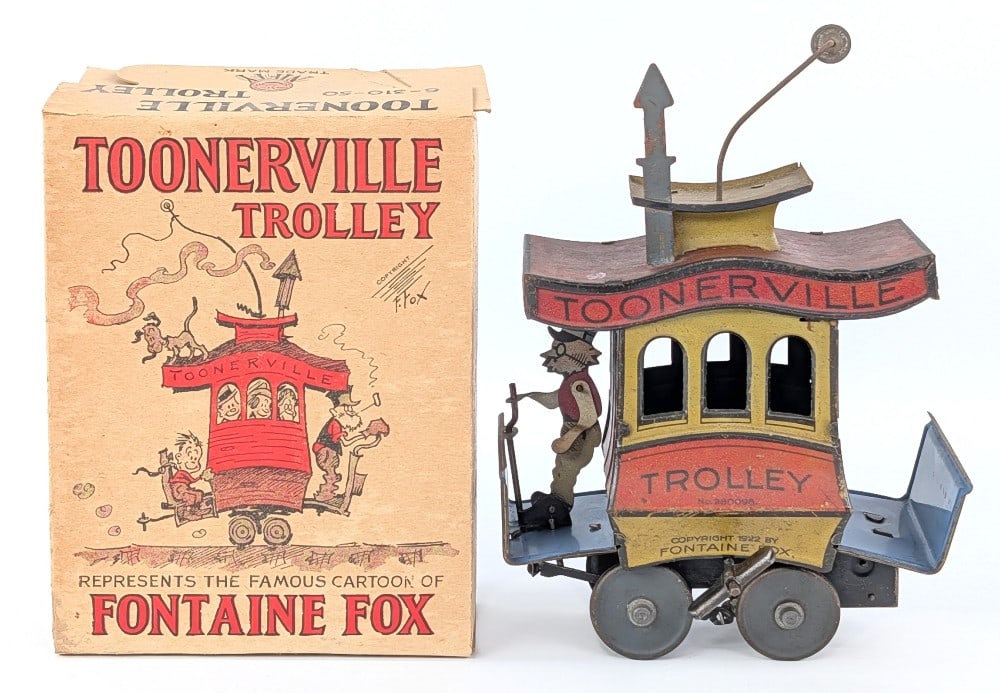 Nifty Tin Windup Toonerville Trolley w/ Box (1 of 10)