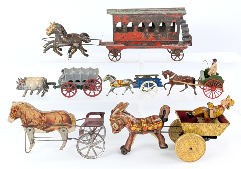 Horse, Donkey, and Ox Drawn Toys (1 of 6)