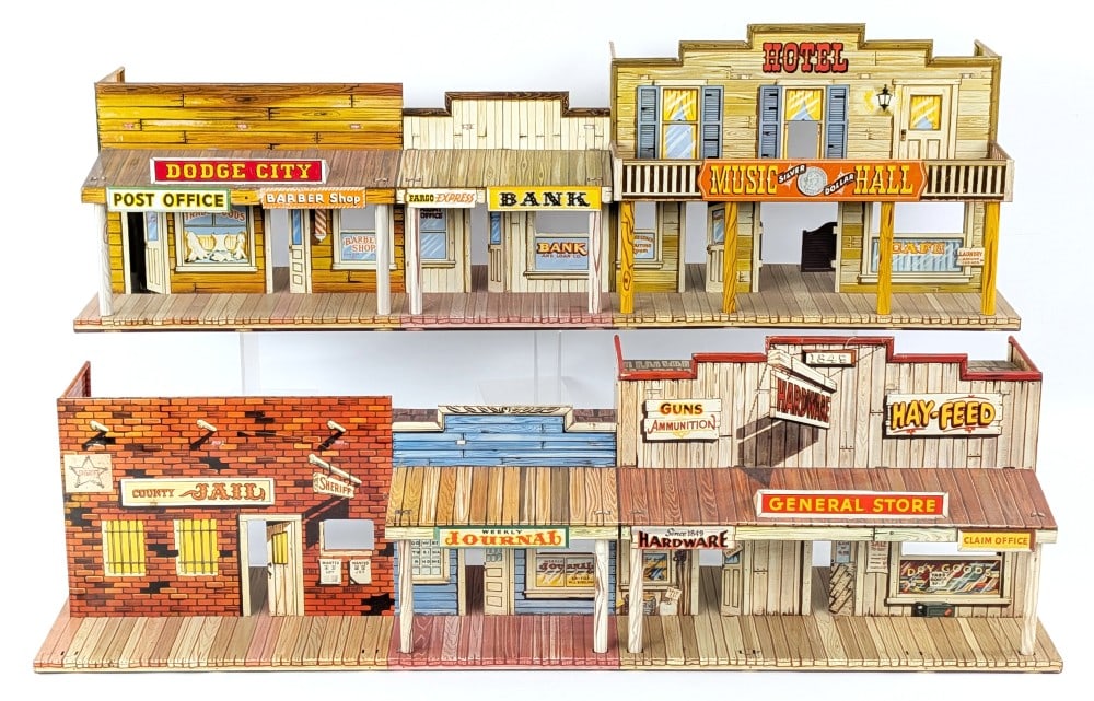 (2) Marx Tin Western Town Roy Rogers Buildings (1 of 17)
