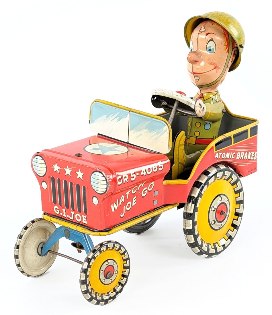 Unique Art Tin Windup G.I. Joe and His Jouncing Jeep (1 of 7)