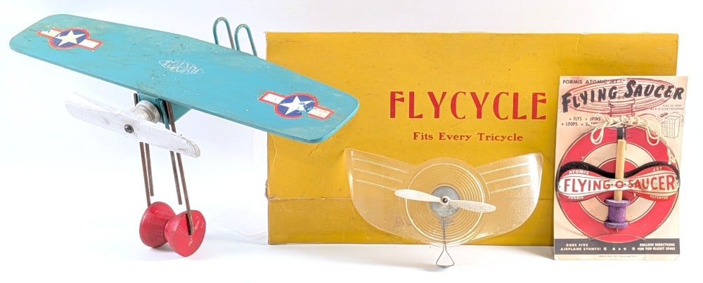 Vintage Flycycle, Flying Saucer, and Bike Mounted Propellor (1 of 10)