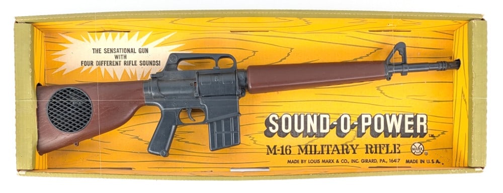 Marx Sound-O-Power M-16 Military Rifle with Box (1 of 8)
