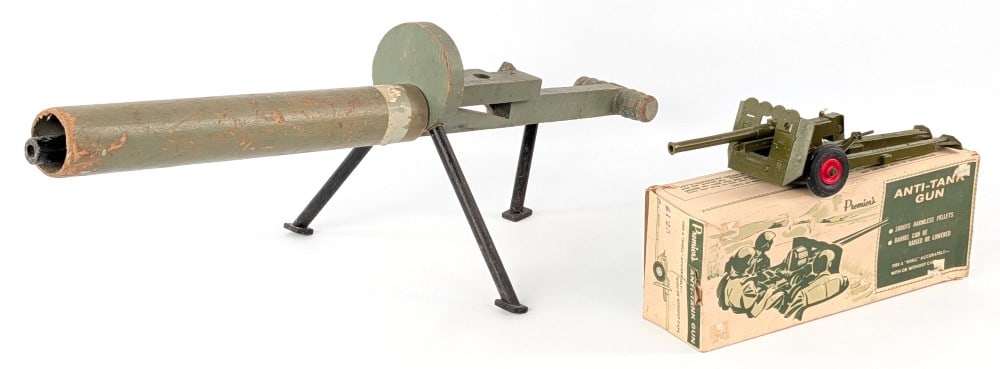 Early Wood Machine Gun and Premiers Anti-Tank Gun with Box (1 of 12)
