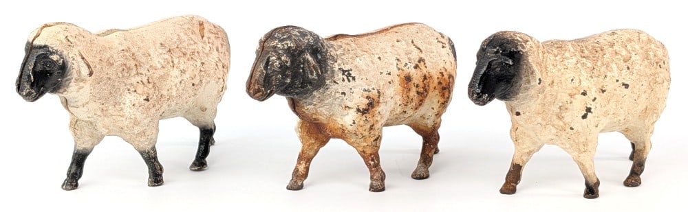 (3) Cast Iron Sheep Coin Bank (1 of 6)