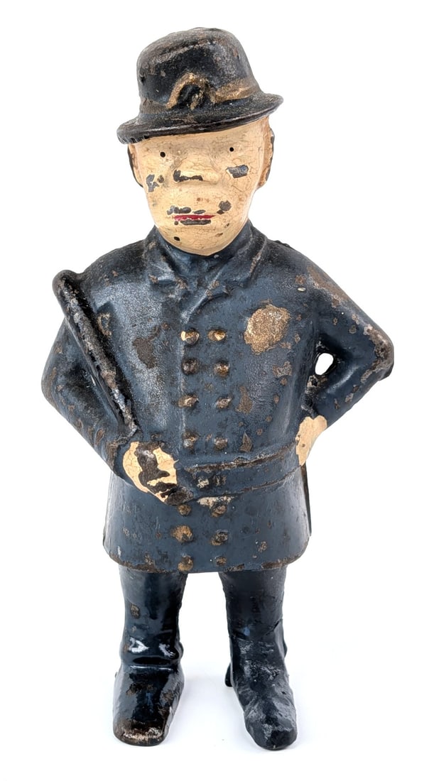 Cast Iron Policeman Still Bank (1 of 7)