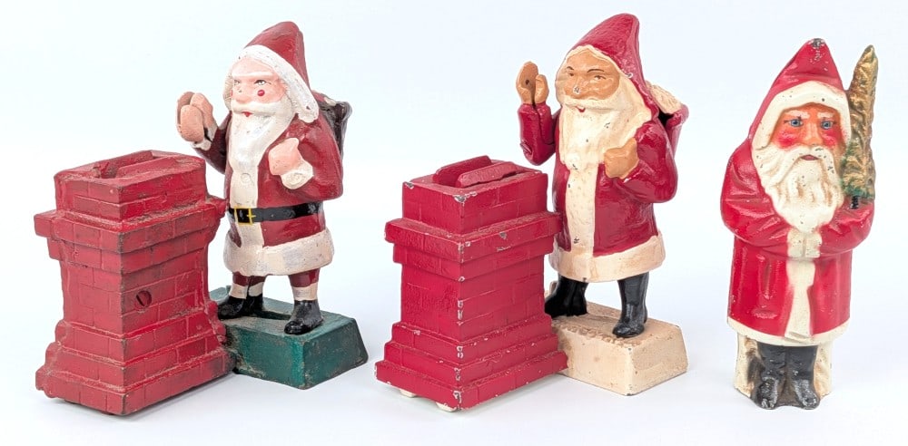 Santa Claus at Chimney and Santa with Tree Banks (1 of 8)