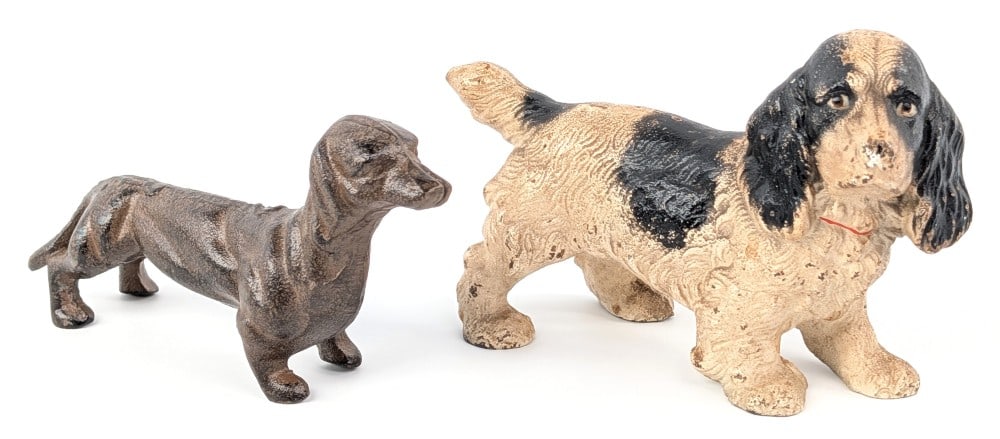 Cast Iron Cocker Spaniel and Dachshund Dogs (1 of 6)