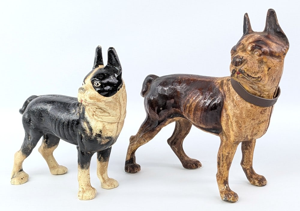(2) Cast Iron Boston Terrier Door Stop (1 of 6)
