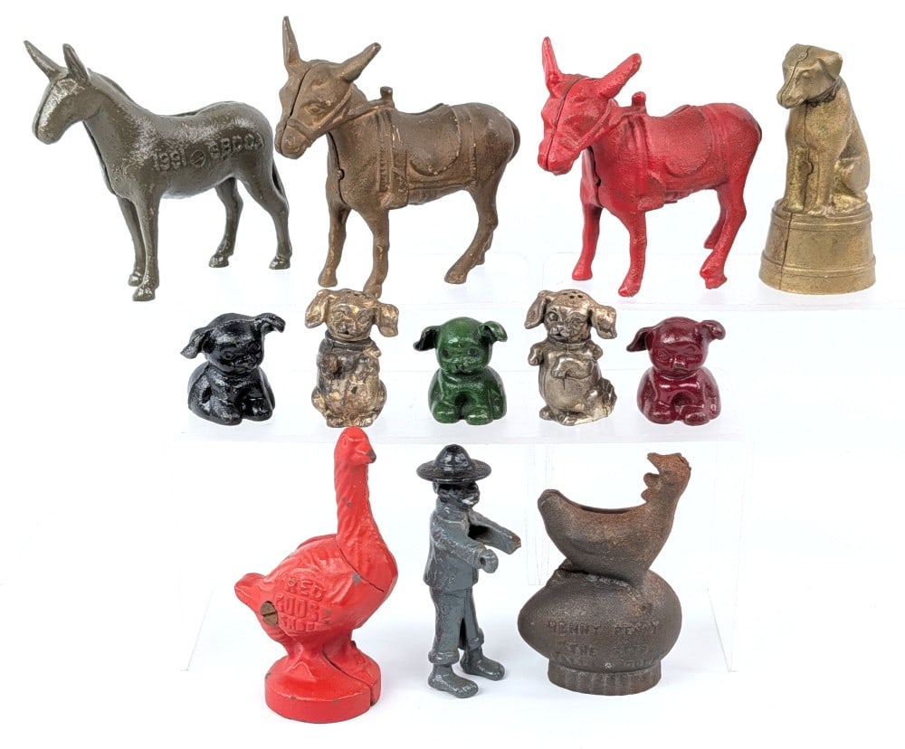 Cast Iron Animal Banks and Salt & Pepper Shakers (1 of 12)