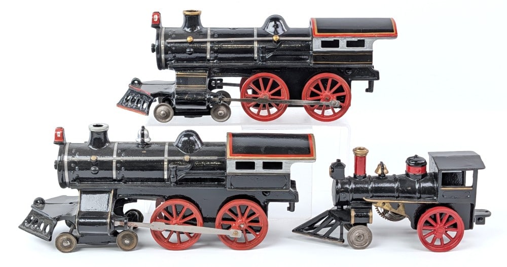 Restored Cast Iron 4-4-0 and 2-2-0 Locomotives (1 of 6)