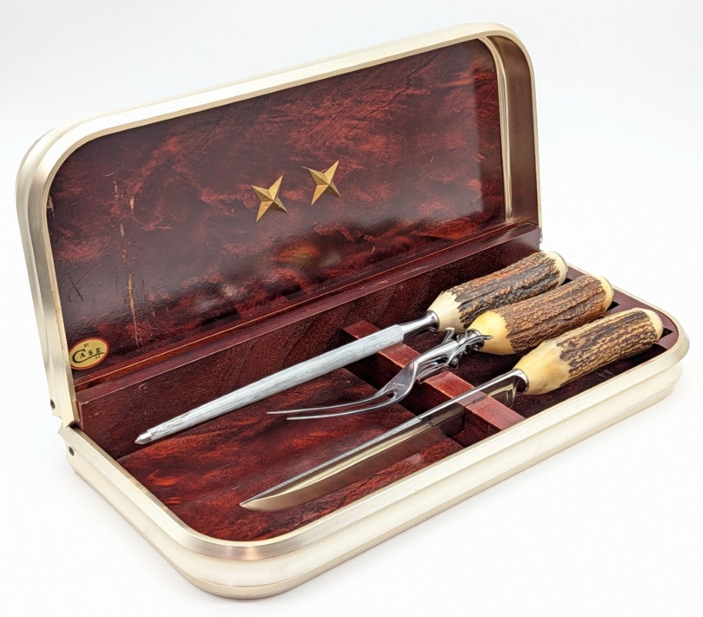 Case XX Salesman Sample Stag Handle Carving Knife Set w/ Case (1 of 5)