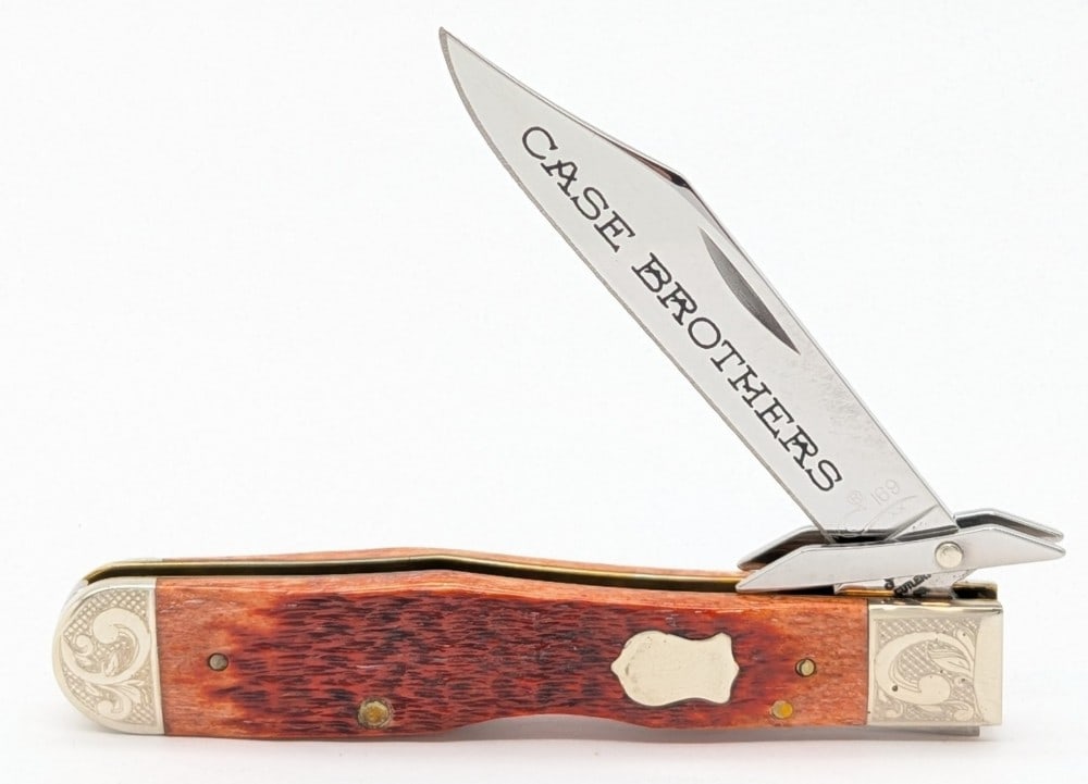 Ltd 2003-07 Case Brothers Scrolled Bolster Mint Set 1 of 250 Chestnut Bone Cheetah 6111 1/2 (1 of 5)