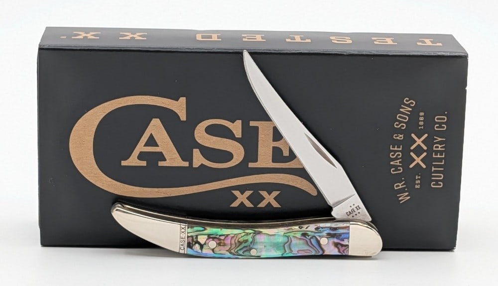 2025 Case XX Abalone Small Texas Toothpick 810096 w/ Case: Knife is in like new condition. Overall measures 3in when closed.