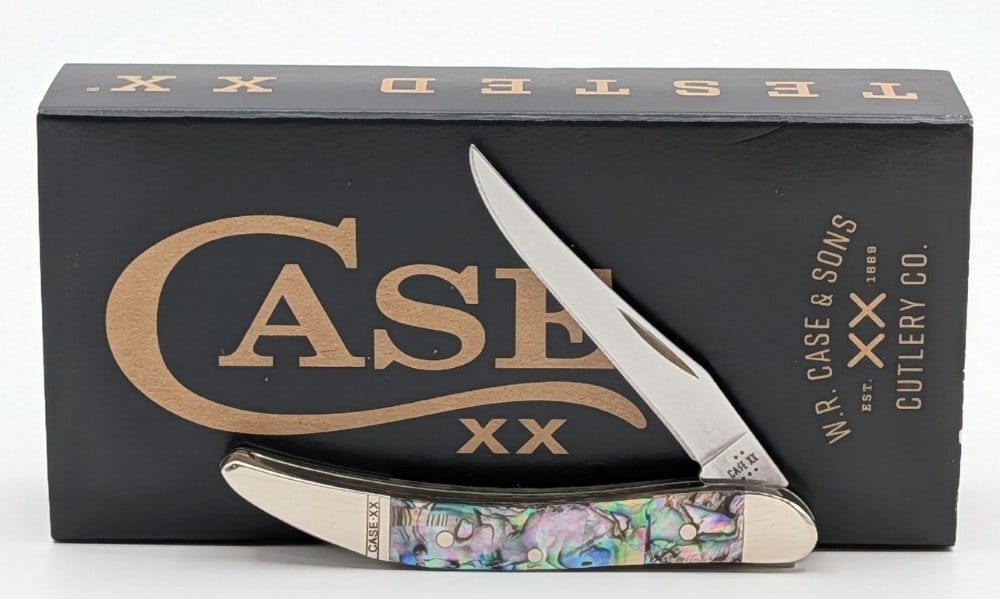 2025 Case XX Abalone Small Texas Toothpick 810096 w/ Case: Knife is in like new condition. Overall measures 3in when closed.