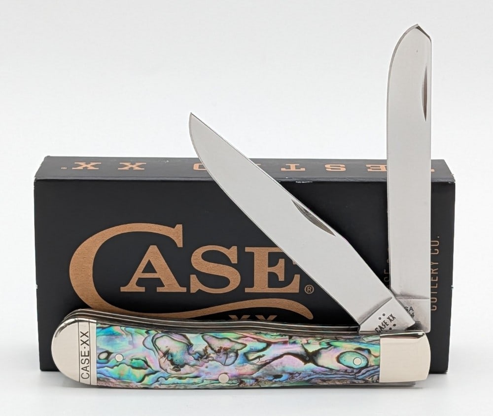 2025 Case XX Abalone Trapper 8254 w/ Case: Knife is in like new condition. Overall measures 4-1/8in when closed.