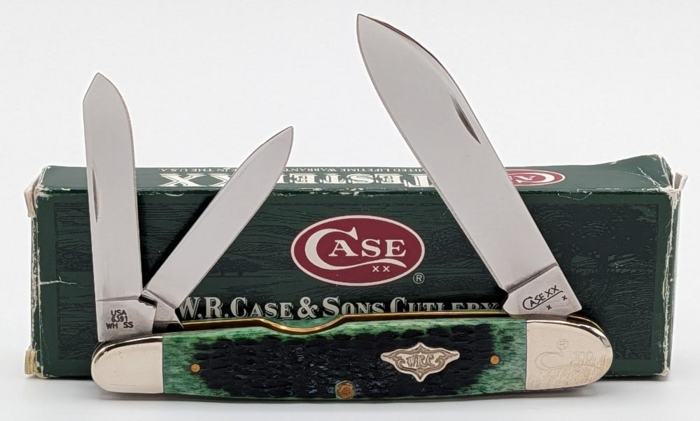 Ltd 2008 Case XX Burnt Green Bone Cigar Whittler 6391 w/ Box: Knife is numbered 100, and is in like new condition. Overall measures 4-1/2in when closed.