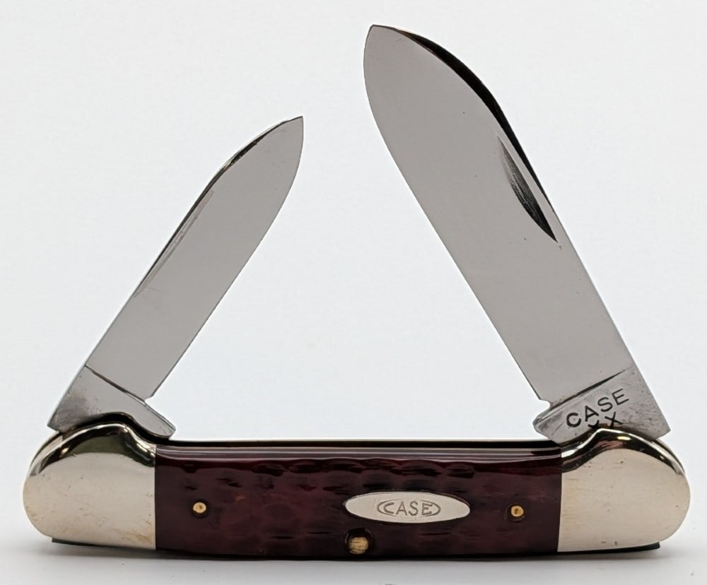 Very Rare 1940-64 Case XX Red Bone Canoe Knife 62131: This is a very rare version of this knife since during this time period this model was only made with stag handle scales. Looking at the blade stamp, pins, and other identifiers this knife appears to 