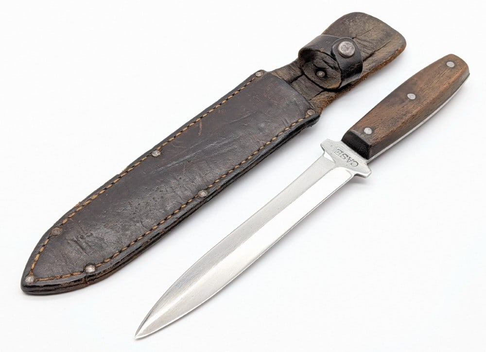1940-65 Case XX Pig Sticker Double Edge Dagger w/ Sheath (1 of 10)