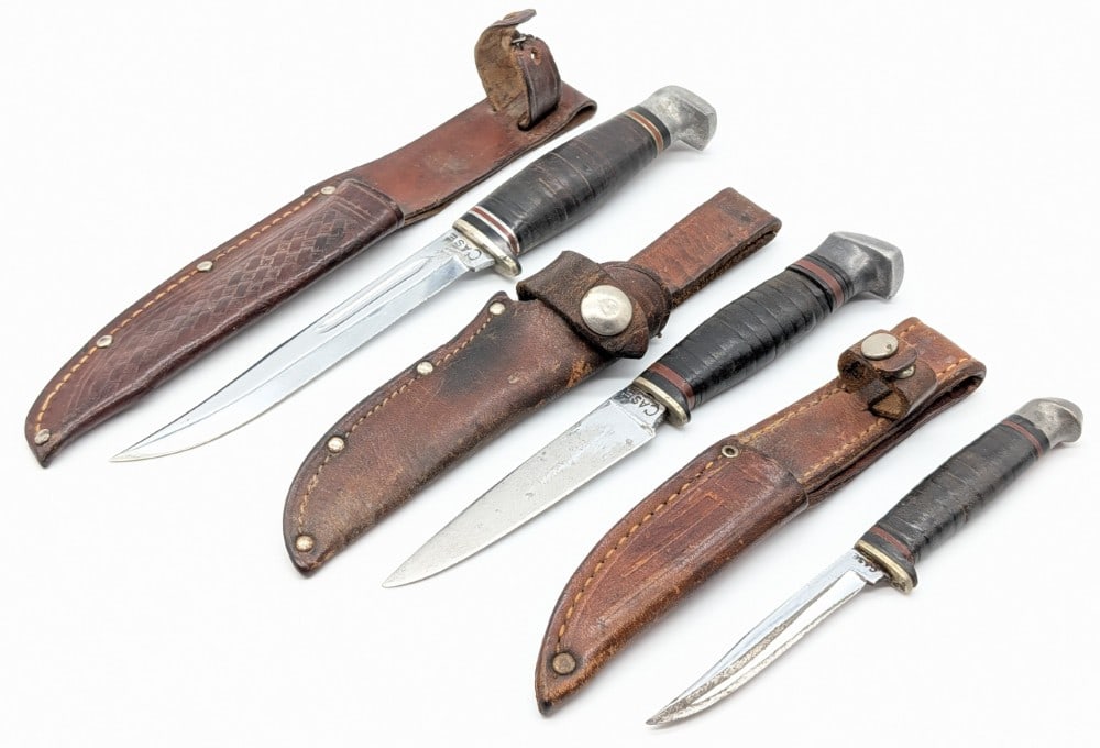 (3) 1940-65 Case XX Hunting Knives (1 of 7)