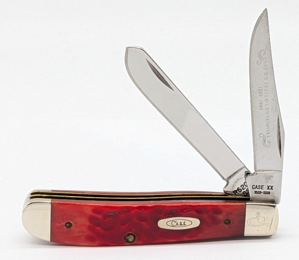 Ltd 1989 Case XX Centennial Red Bone Mini Trapper R6207 (1 of 4)