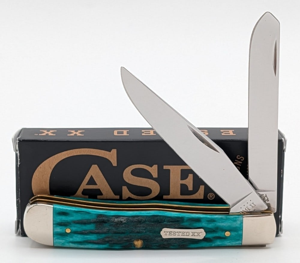 2022 Case XX Kinfolks Jig Jade Bone Trapper 6254 w/ Box: Knife is in like new condition. Overall measures 4-1/8in when closed.