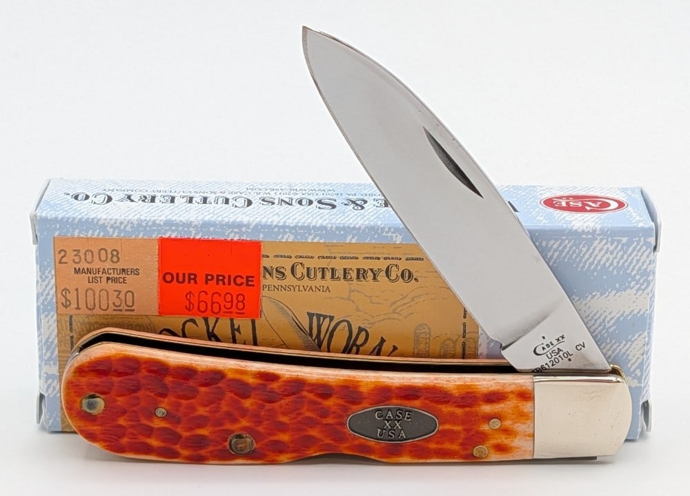 2018 Case XX Whiskey Bone Tribal Lock TB612010 w/ Box: Knife is in like new condition. Overall measures 4-1/8in when closed.