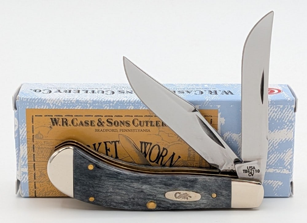 2021 Case XX Gray Bone Saddlehorn TB62110 w/ Box: Knife is in like new condition. Overall measures 3-1/2in when closed.