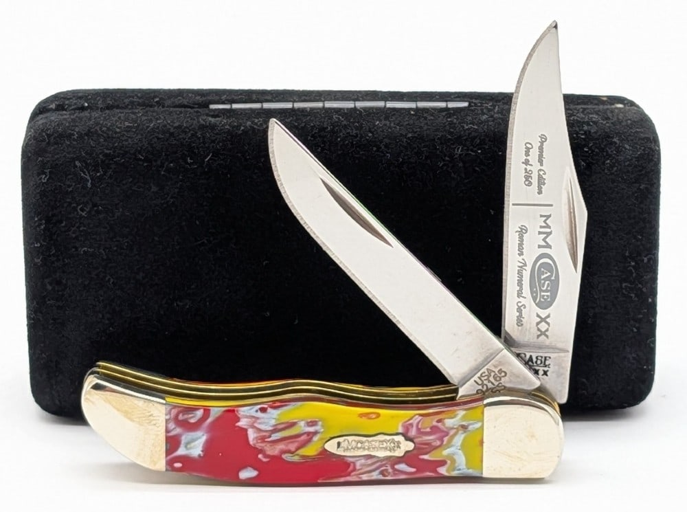 Ltd Case XX MMXX Roman Numeral Kirinite Pocket Hunter 62165 w/ Case: Knife is 1 of 250, and is in very nice condition with minimal wear from handling. Overall measures 2-3/4in when closed.