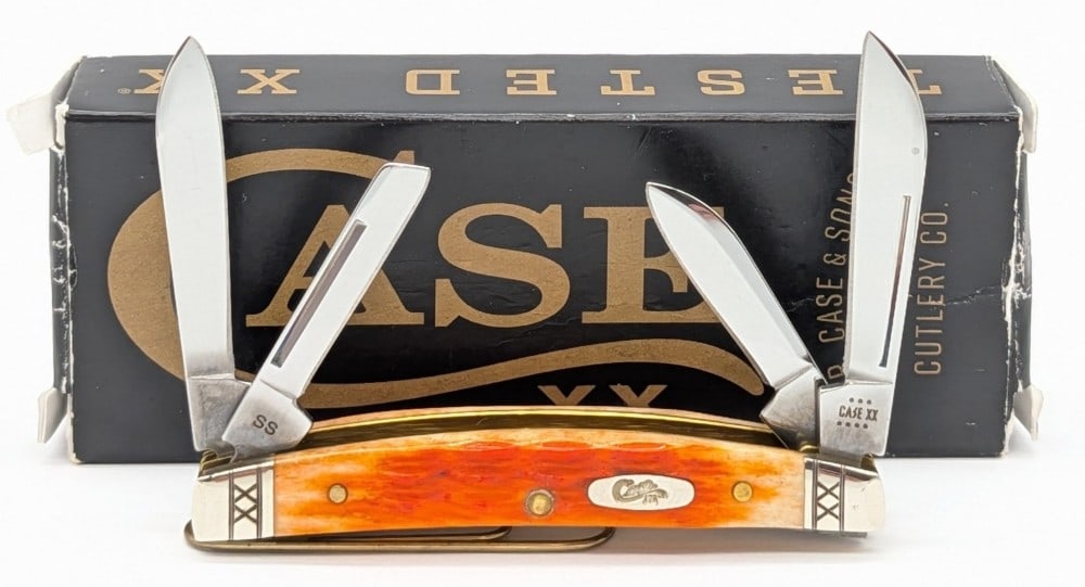 2023 Case XX Cayanne Bone Small Congress Knife 6468 w/ Box: Knife is in like new condition. Overall measures 3-1/8in when closed.