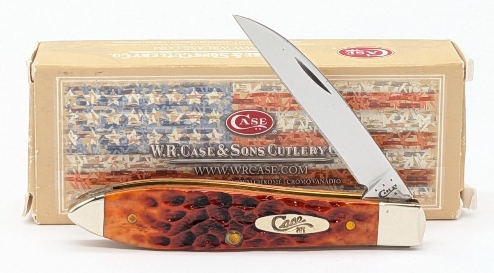 2015 Case XX Chestnut Bone Teardrop Jack Knife TB61028W w/ Box: Knife is in like new condition. Overall measures 3-5/8in when closed.