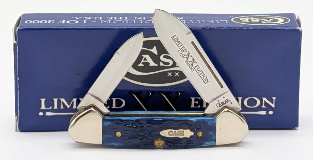 Ltd 2006 Case XX Ocean Blue Bone Baby Butterbean 62132 w/ Box: Knife is 1 of 3000, and is in like new condition. Overall measures 2-3/4in when closed.